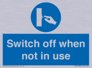 Switch off when not in use